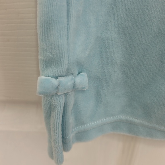 NWT Gymboree My Best Friend line blue velour bow yoga pants size 4 - Picture 2 of 3